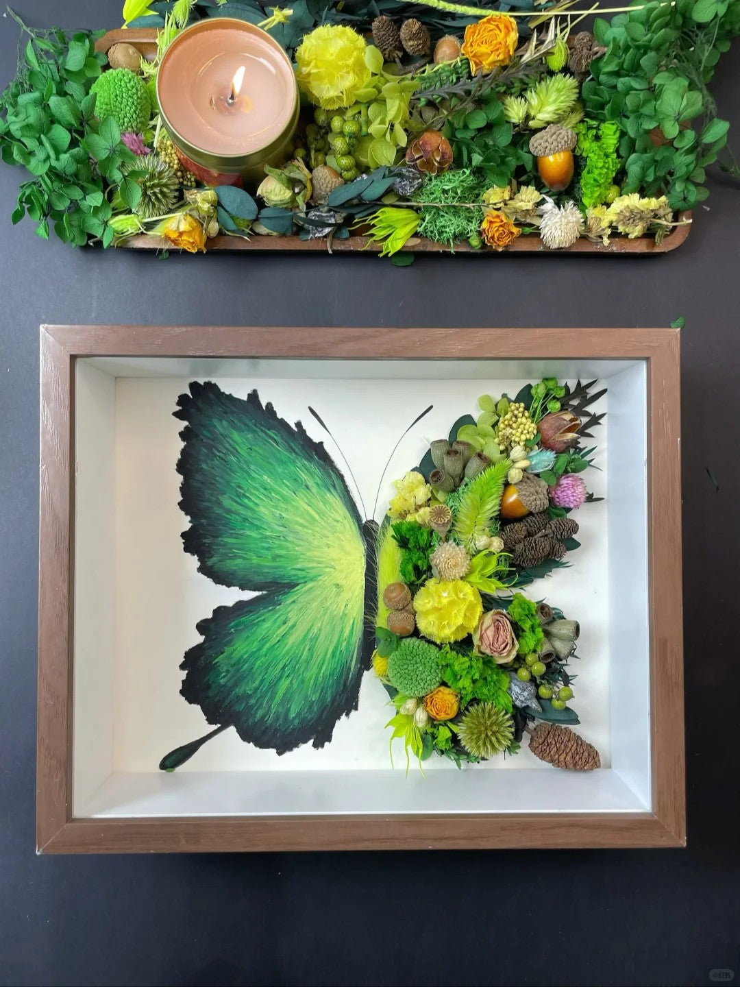 Crayon Bloom Series Dried Flower Art Handmade Pressed Flower Decor Set