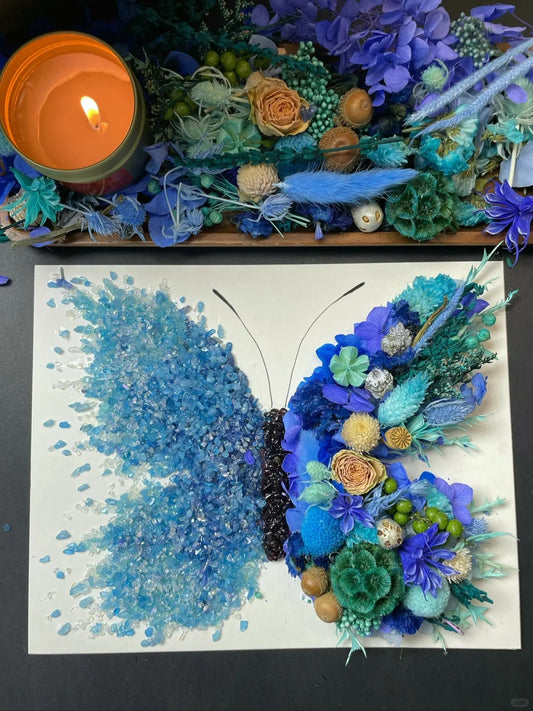 Crystal Spectrum Series Dried Flower Art Handmade Pressed Flower Decor Set